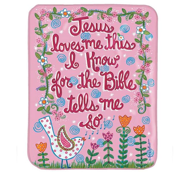 Jesus loves discount me baby blanket